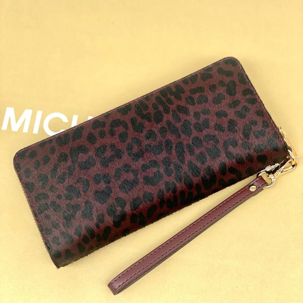 Michael Kors Leopard Print Large Continental Wallet